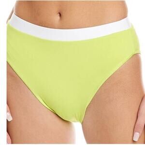Andie Swim The Banded Cheeky Bottom in Neon Lemon Size Large NWT